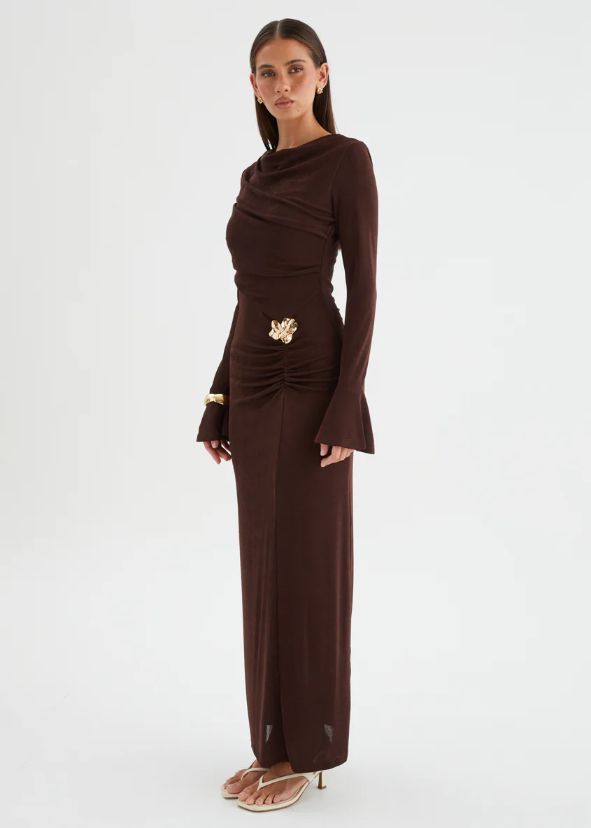 Clarrisa Maxi Dress - Espresso - Image 5