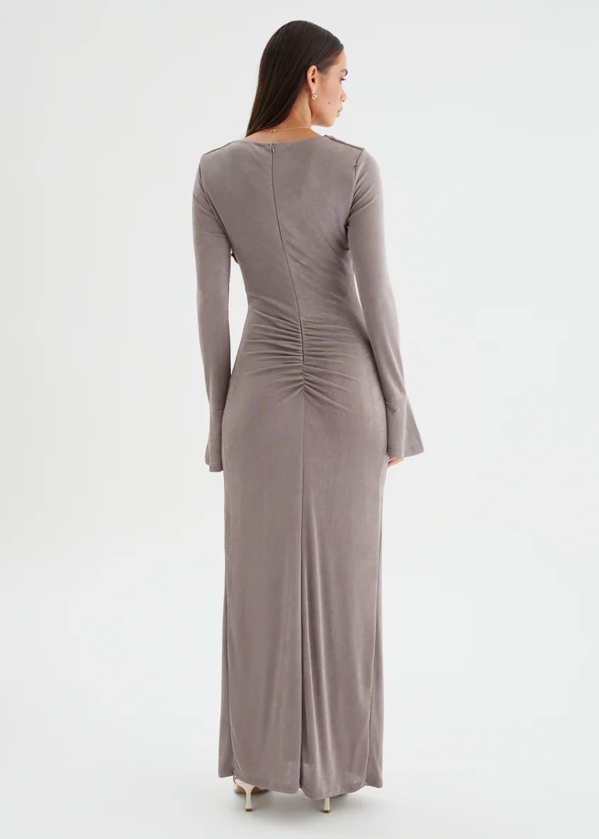 Clarrisa Maxi Dress - Mauve Taupe - Image 6