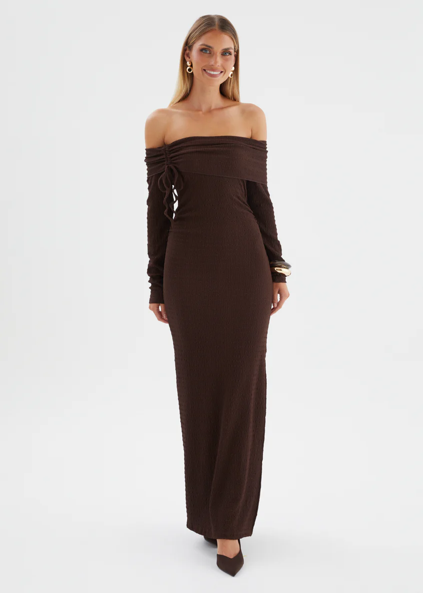 Cleobella Drop Shoulder Maxi Dress - Espresso - Image 5