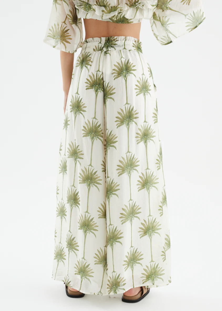 Codey Wide Leg Pants - Sage Palms - Image 11