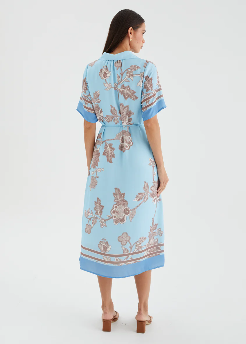 Colleen Midi Dress - Sky Fleur - Image 6