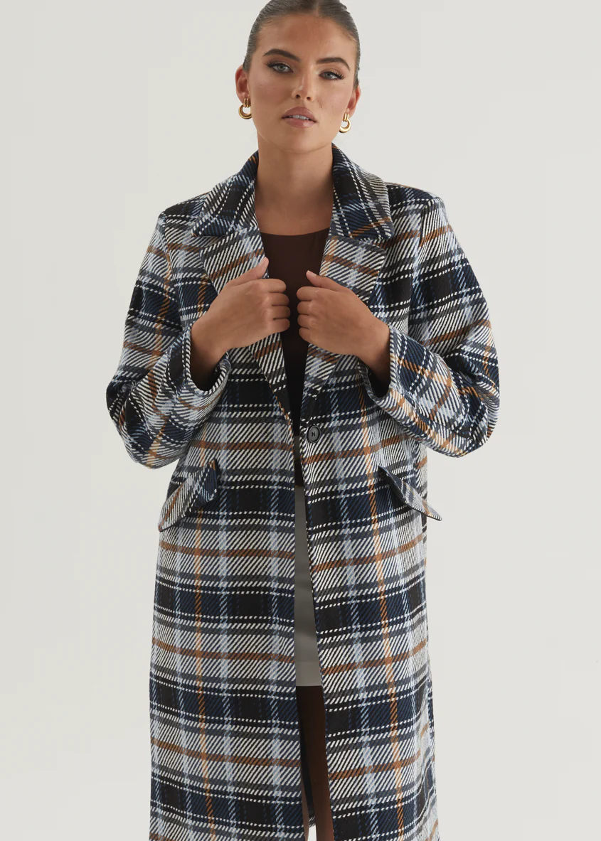 Cyan Coat - Navy Check - Image 13