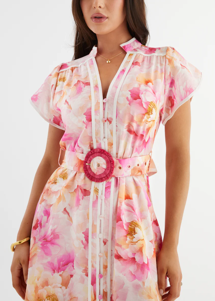 Dafina Maxi Dress - Magenta Floral - Image 7