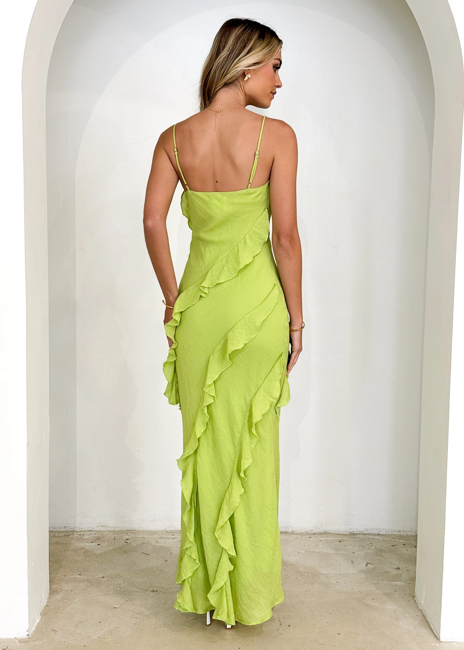 Dalton Maxi Dress - Lime - Image 7