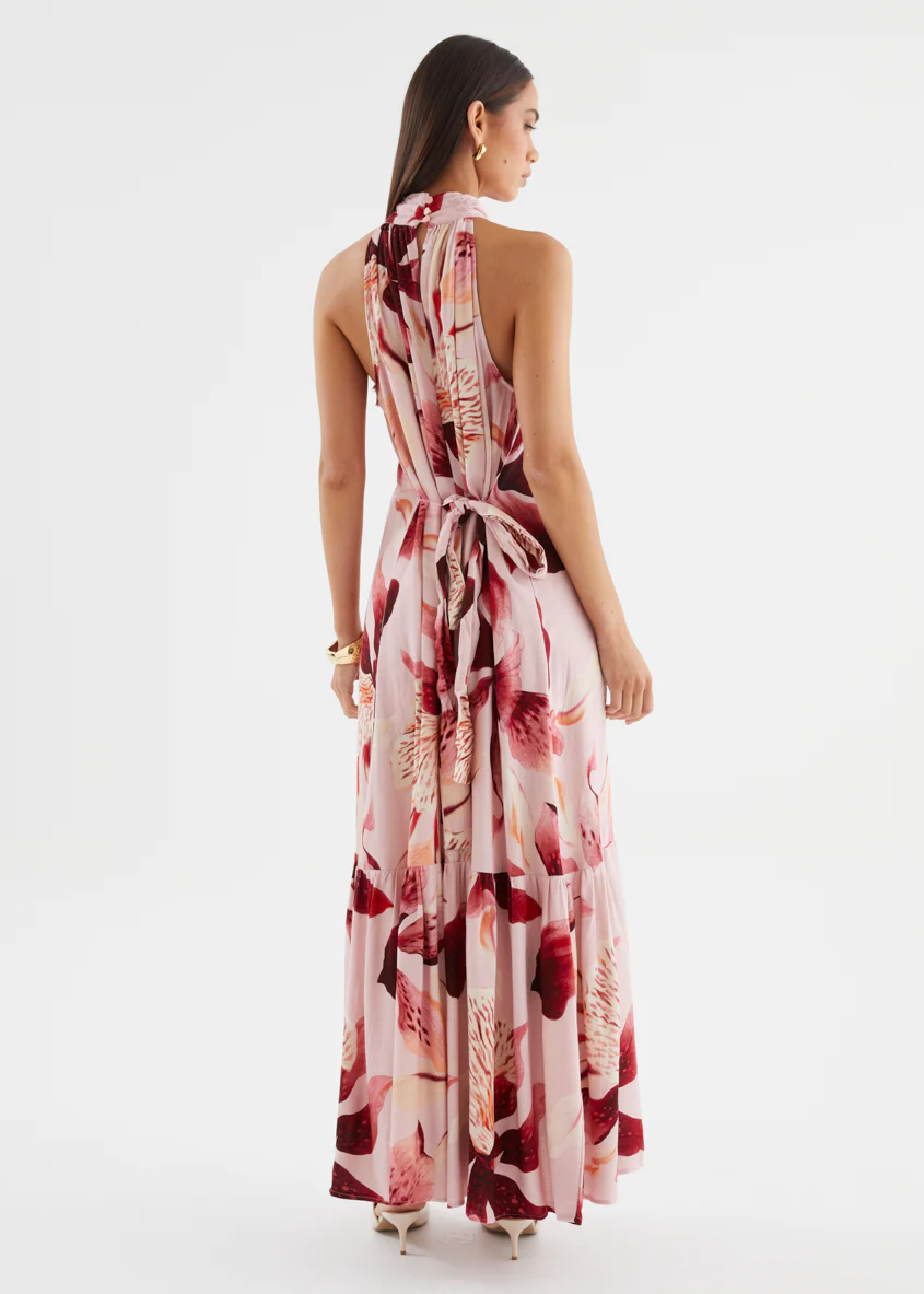 Danica Halter Maxi Dress - Blush Lily - Image 9