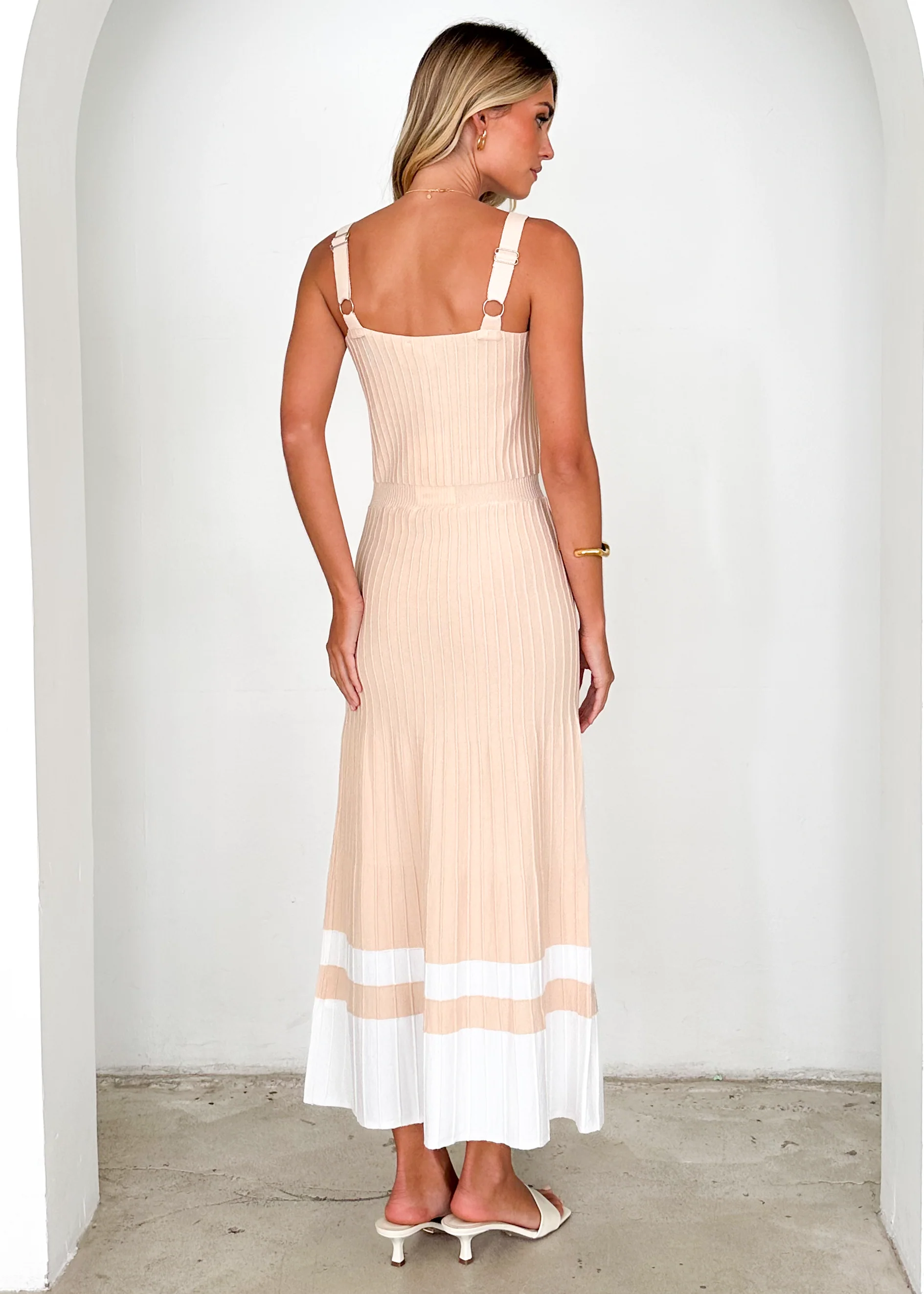 Daphne Knit Midi Dress - Sand - Image 7