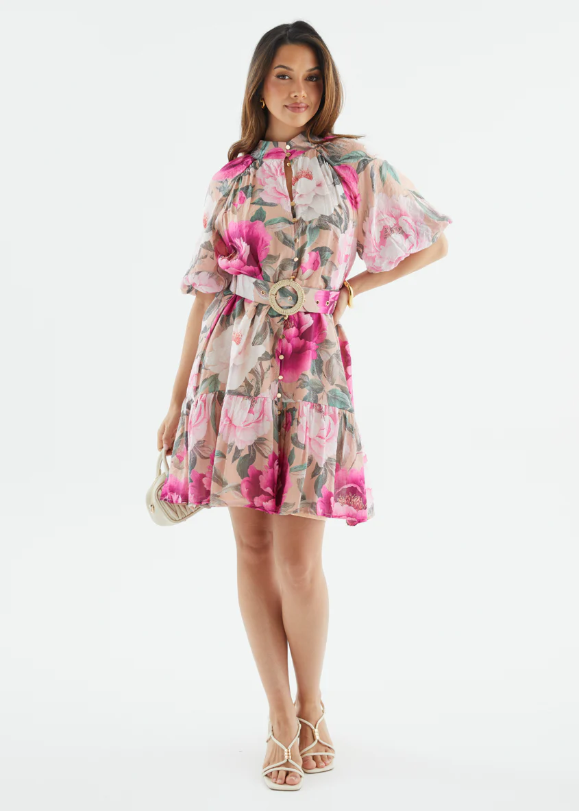 Darlaah Dress - Blush Flowers
