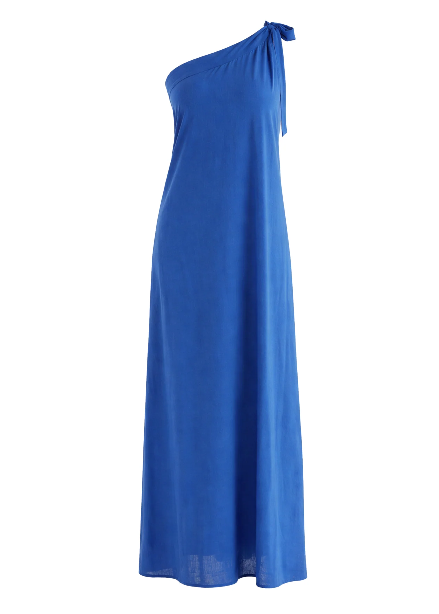 Debra One Shoulder Maxi Dress - Electric Blue - Image 2