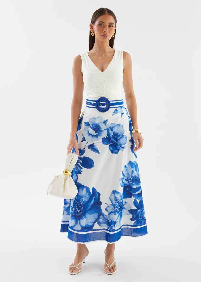 Dejana Maxi Skirt - Cobalt Dahlia - Image 7