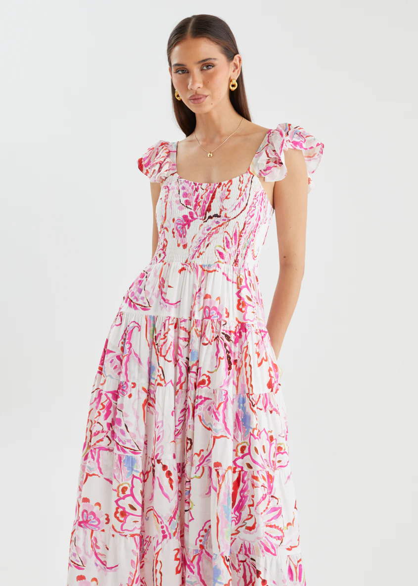 Deluca Midi Dress - Botanical Pink - Image 11