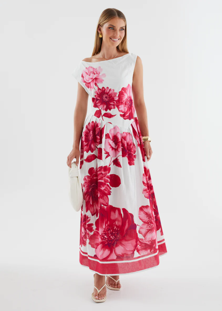Deon Drop Shoulder Maxi Dress - Ruby Dahlia - Image 5