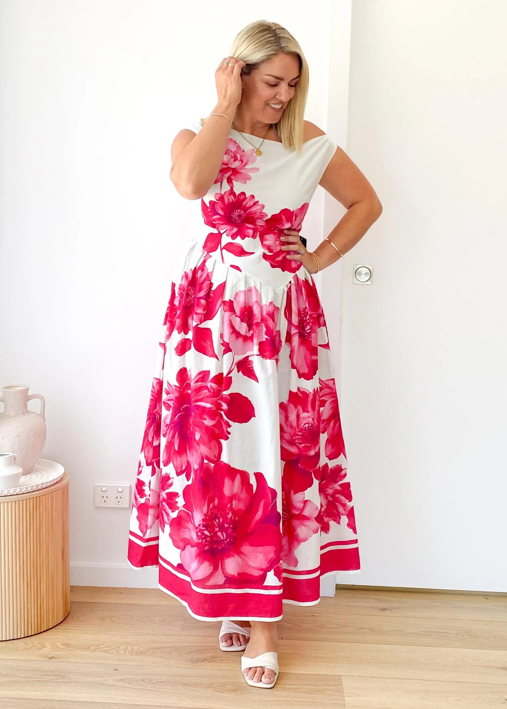 Deon Drop Shoulder Maxi Dress - Ruby Dahlia - Image 6
