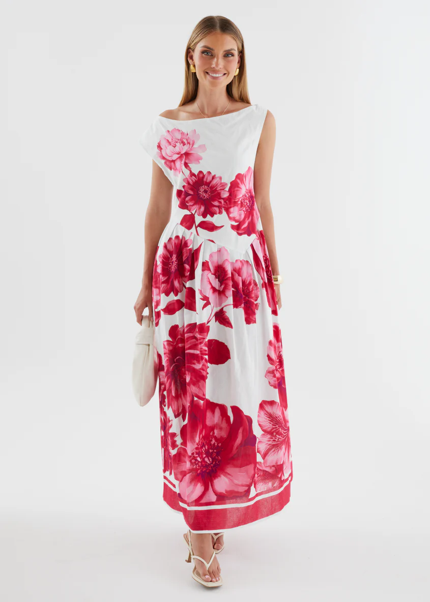 Deon Drop Shoulder Maxi Dress - Ruby Dahlia - Image 7