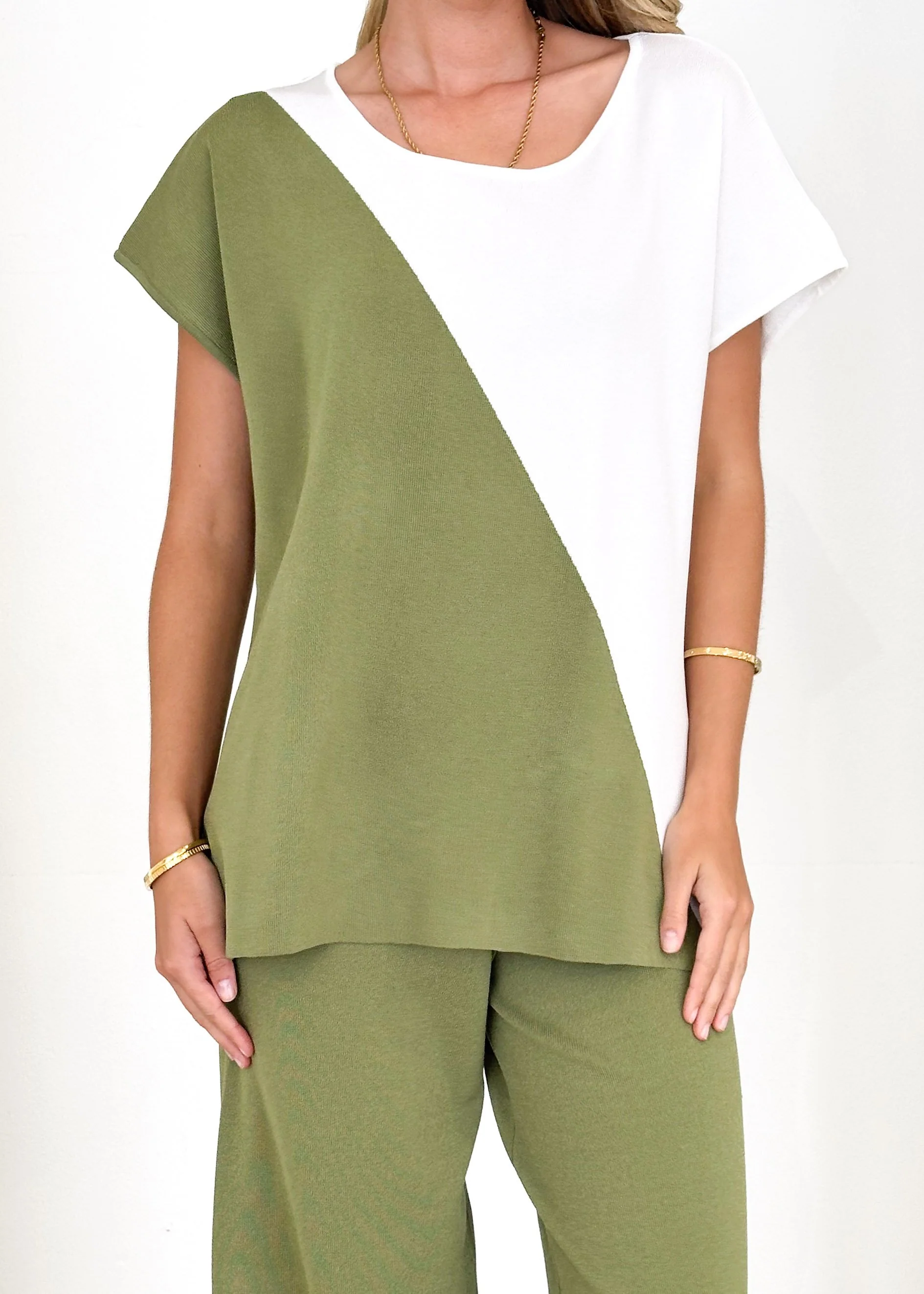 Dettie Knit Pants - Olive - Image 6