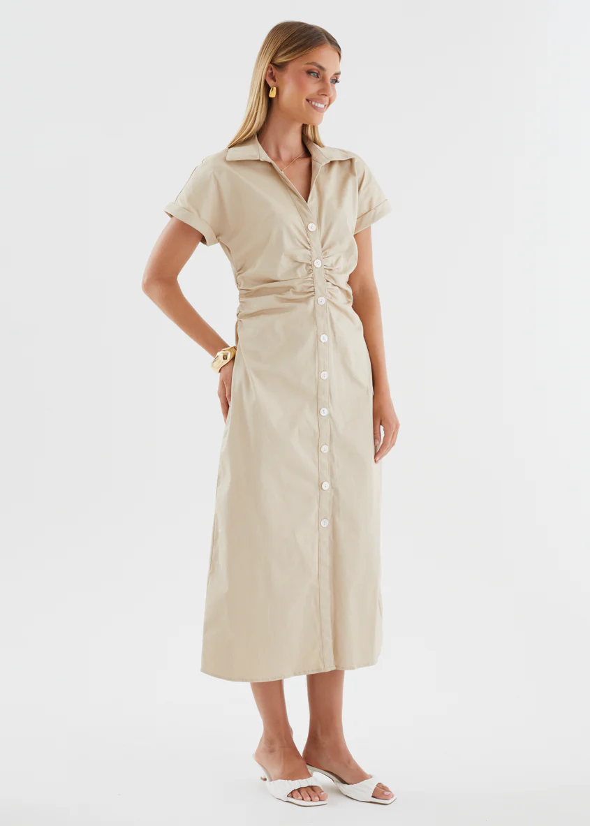 Devine Maxi Dress - Beige - Image 6