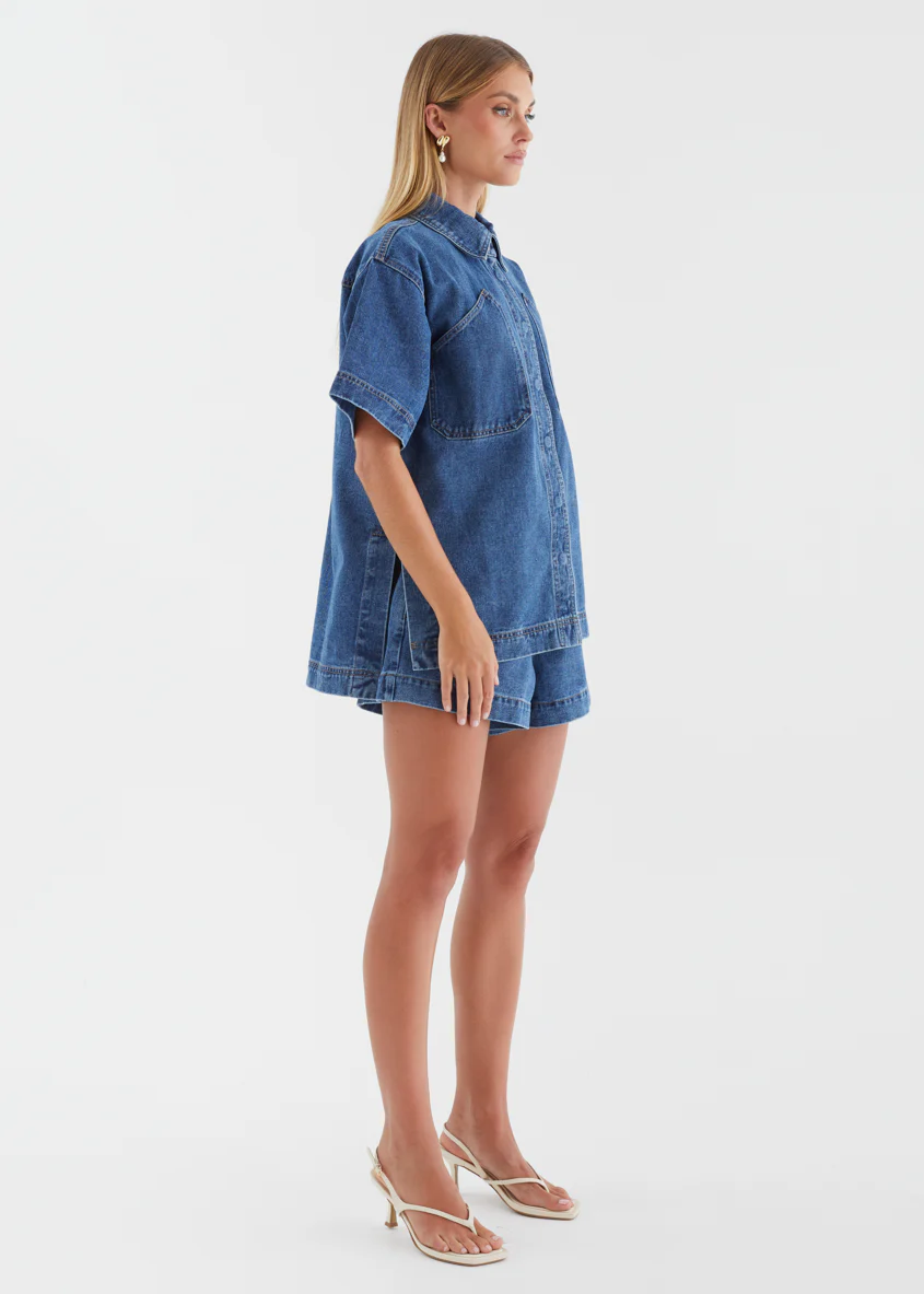 Devorah Denim Shirt - Indigo - Image 8