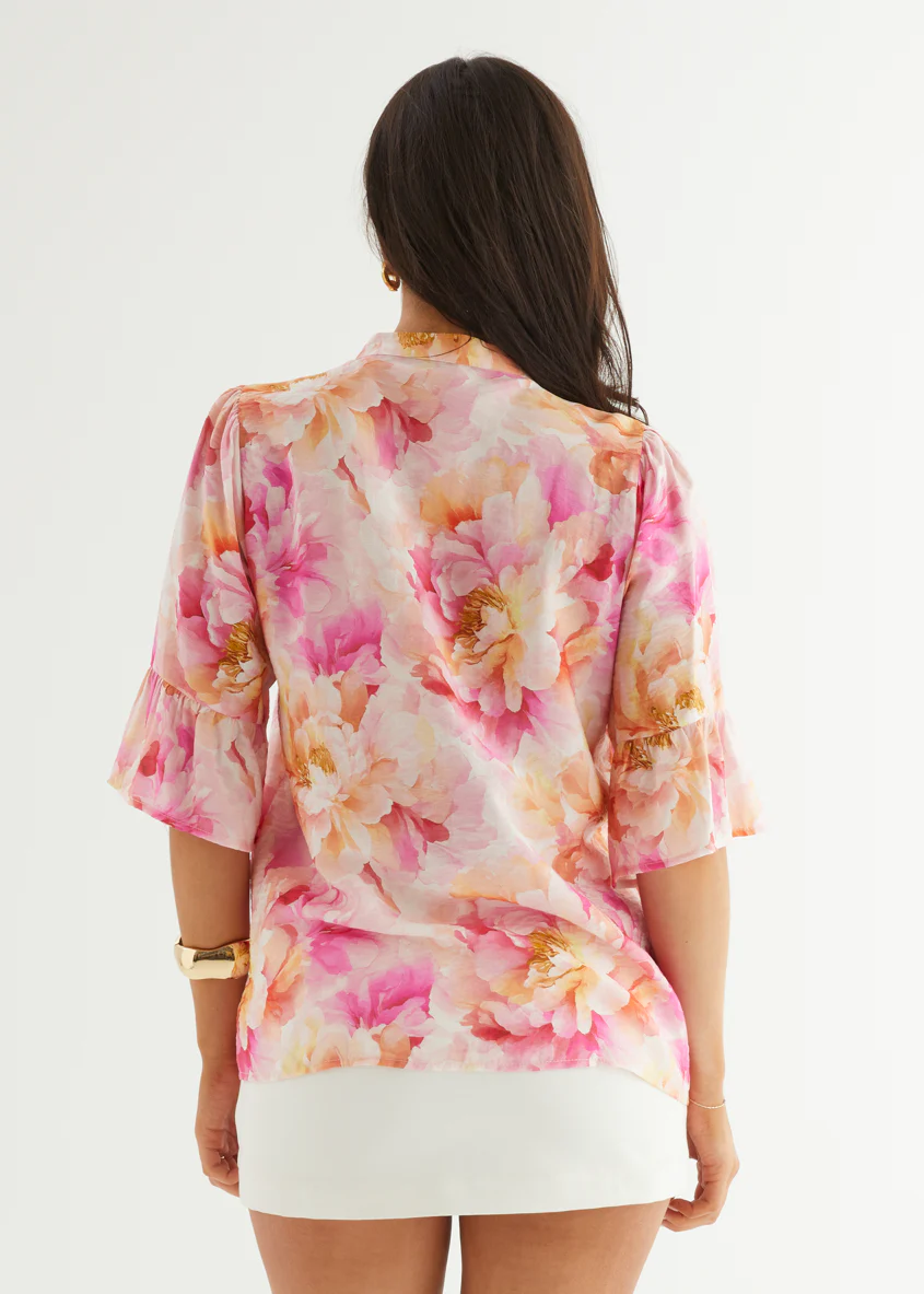 Diaz Blouse - Magenta Floral - Image 5