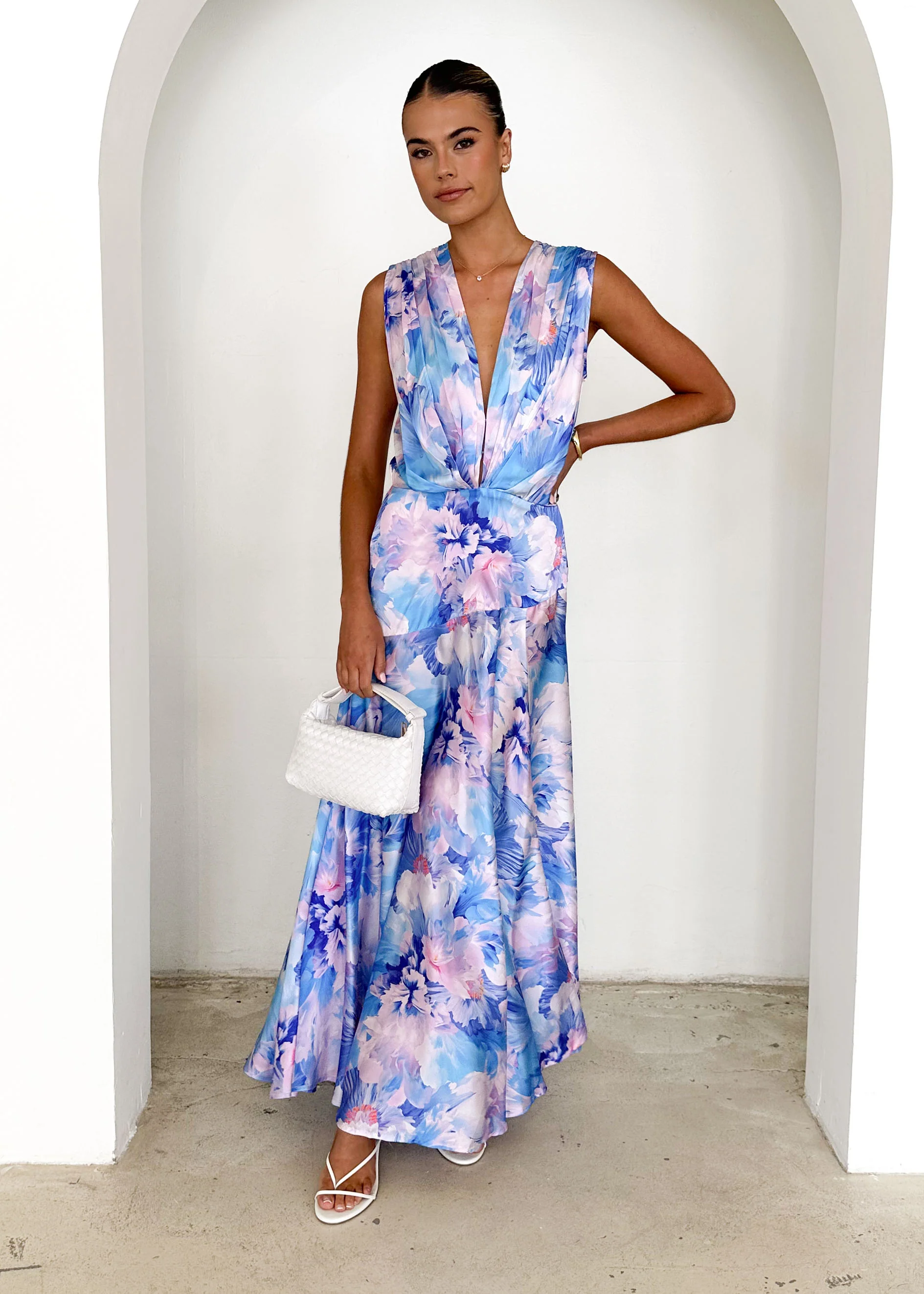 Divinity Maxi Dress - Blue Floral - Image 11
