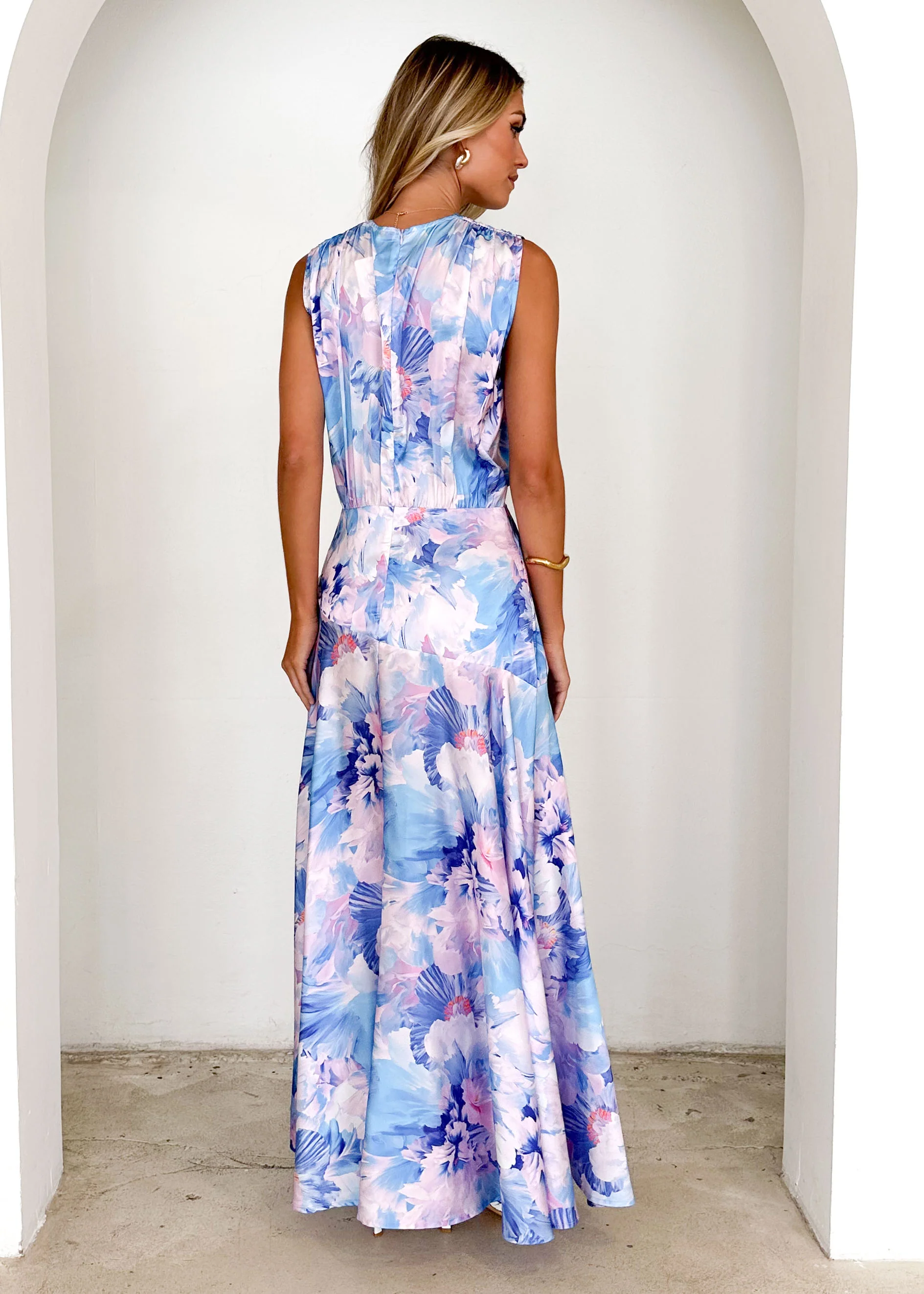 Divinity Maxi Dress - Blue Floral - Image 7