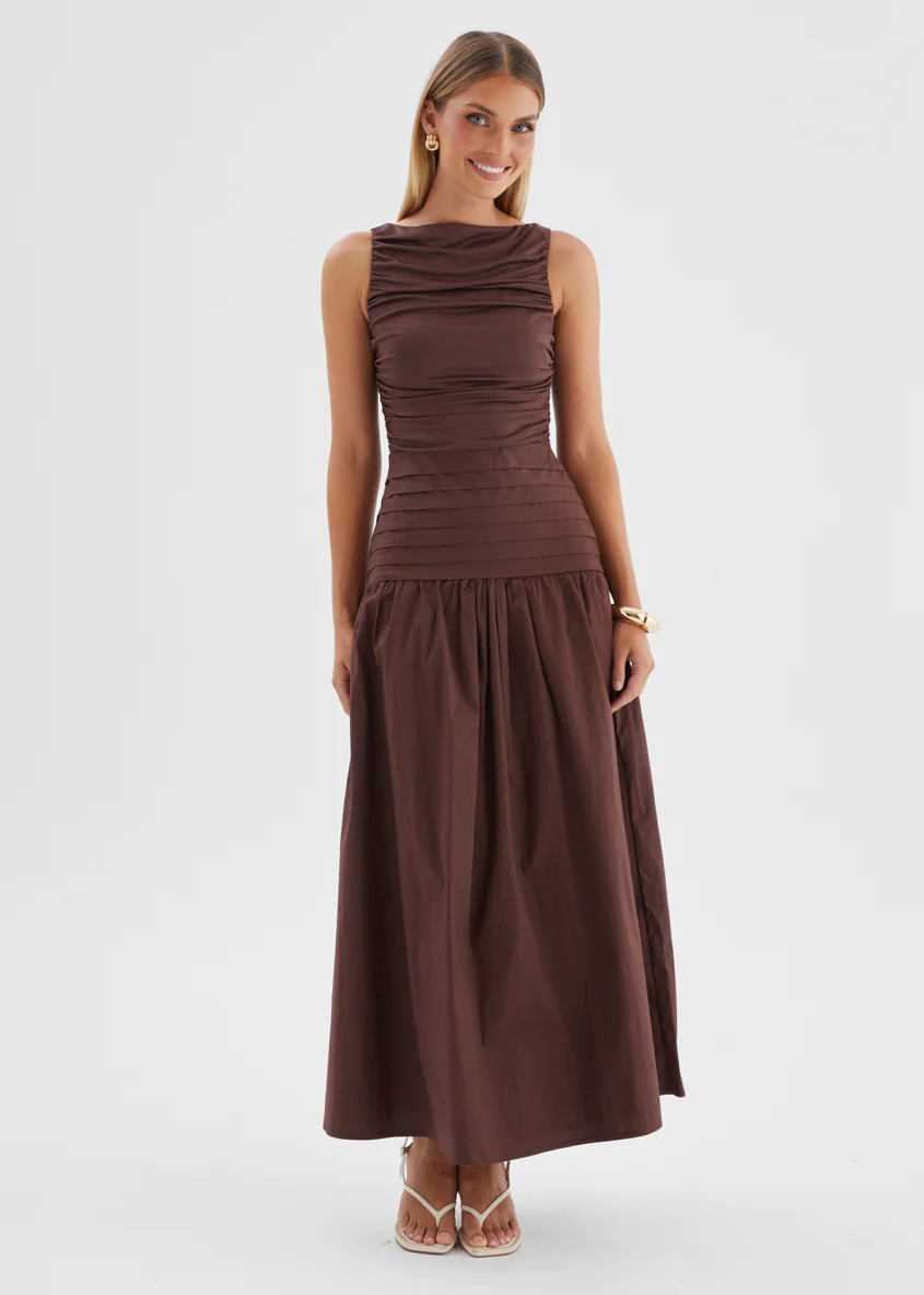 Dobrev Maxi Dress - Chocolate - Image 4