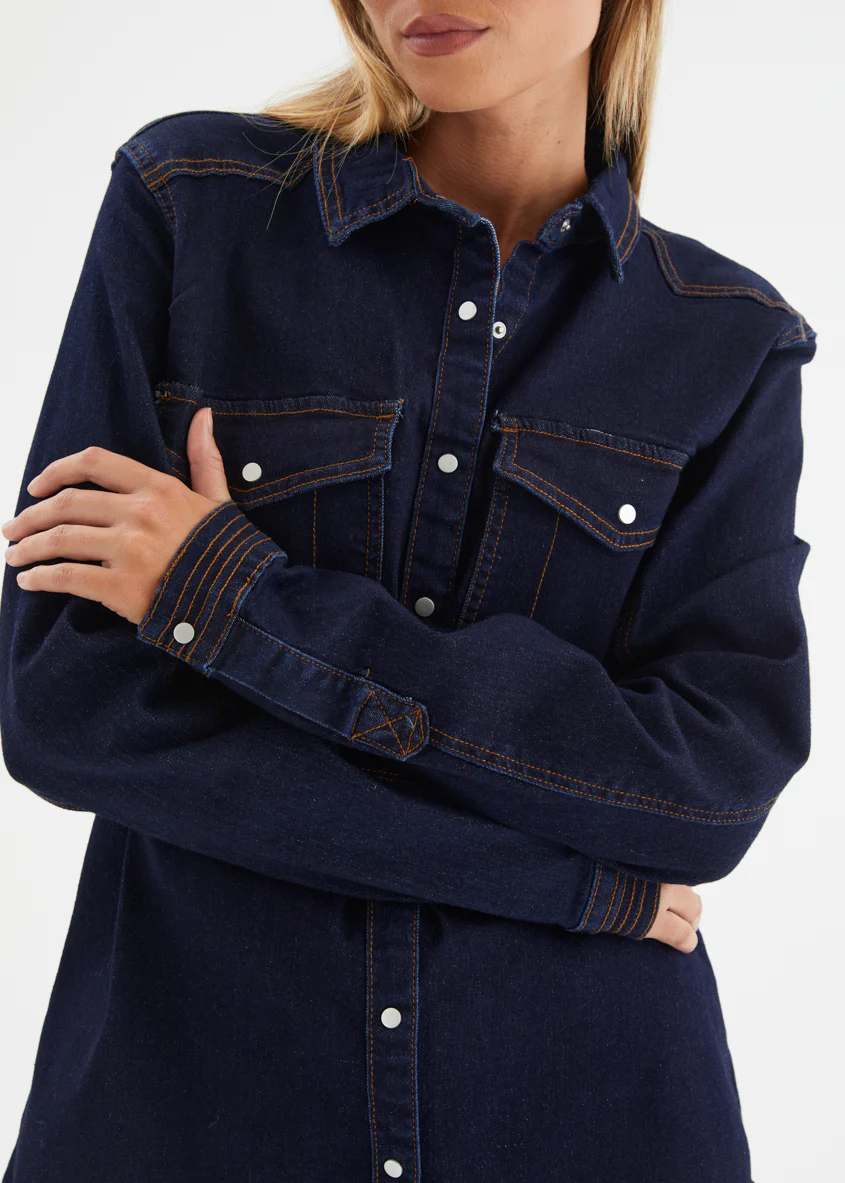 Donroe Denim Jacket - Indigo - Image 10