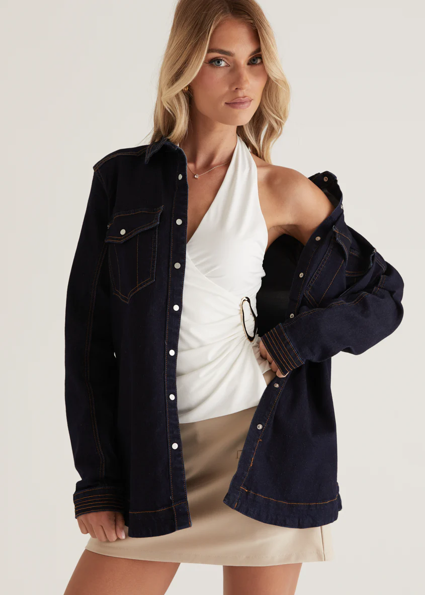 Donroe Denim Jacket - Indigo - Image 13
