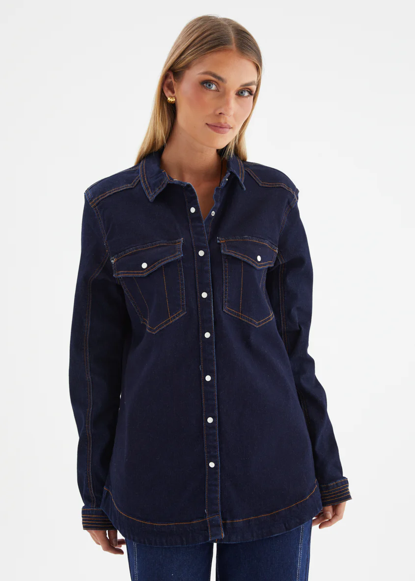 Donroe Denim Jacket - Indigo - Image 3