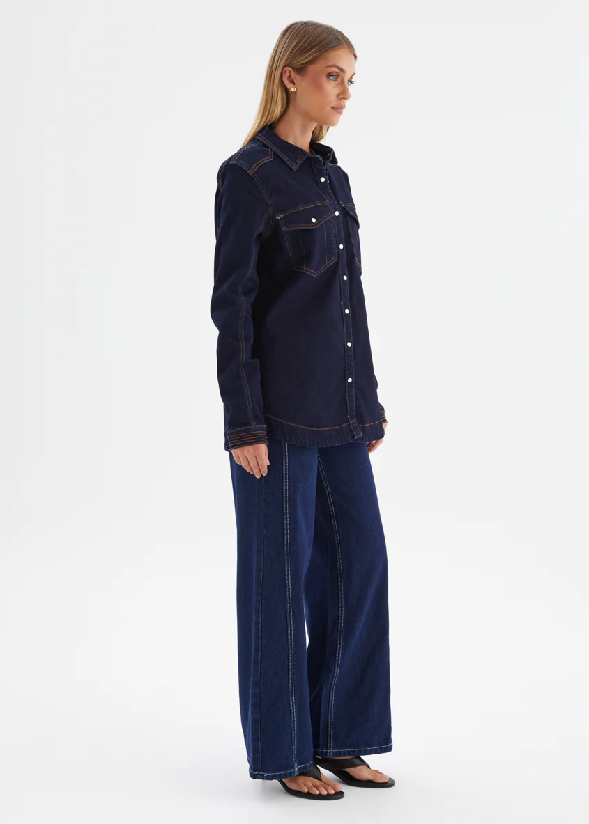 Donroe Denim Jacket - Indigo - Image 7