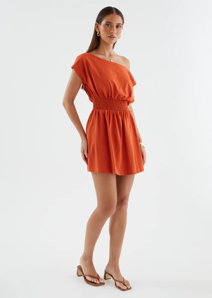 Dustan Drop Shoulder Dress - Orange - Image 6