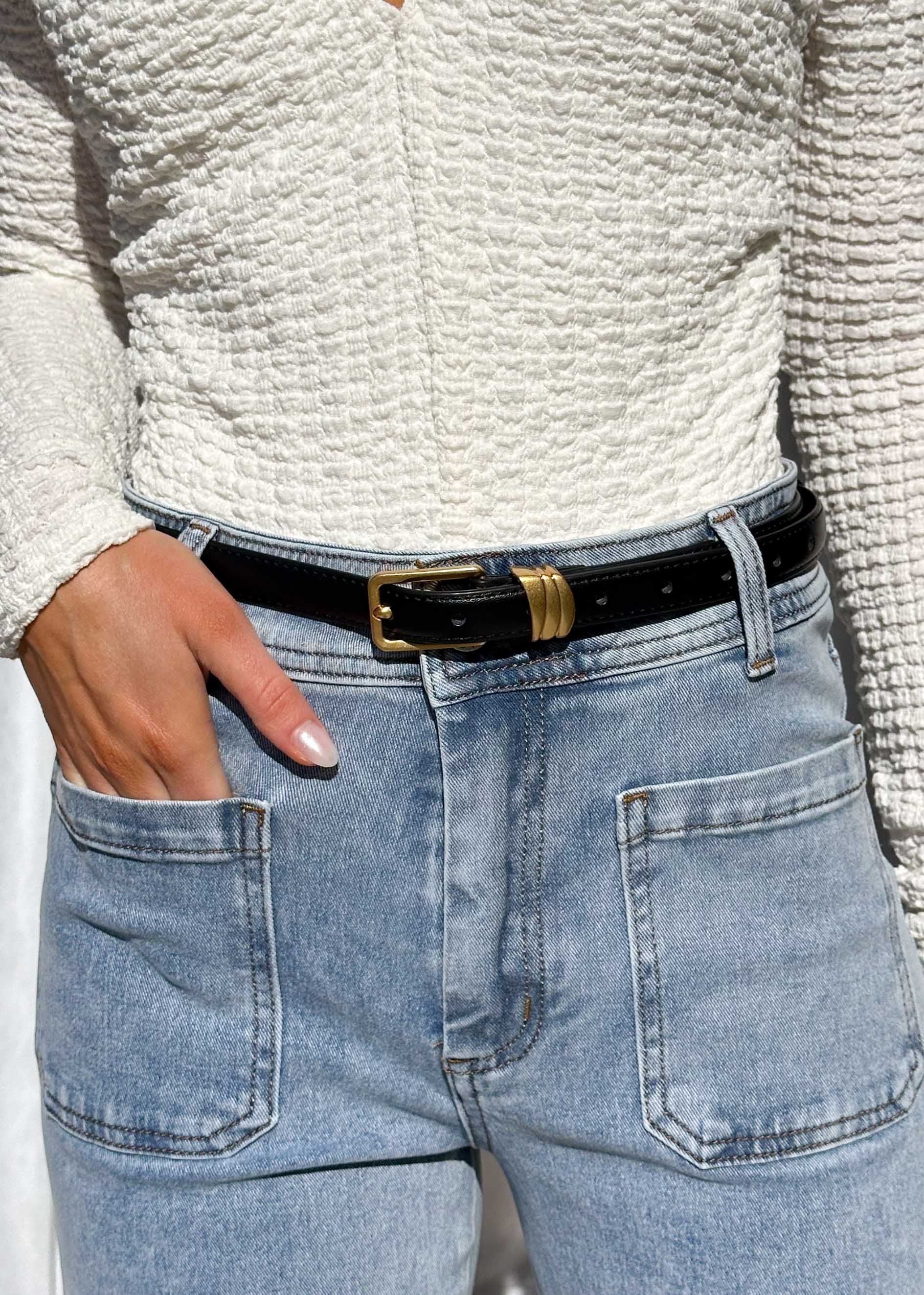 Eliaser Leather Belt - Black - Image 7