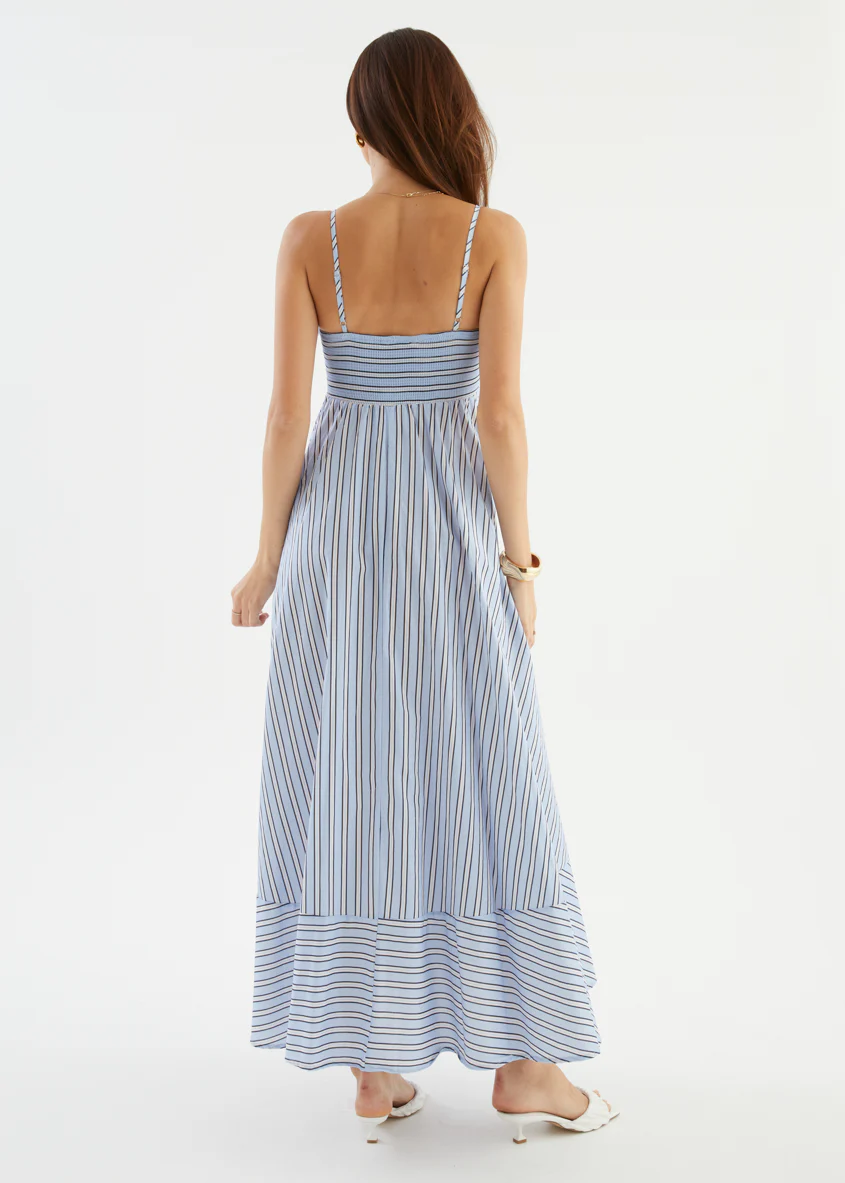 Elide Maxi Dress - Blue Stripe - Image 16