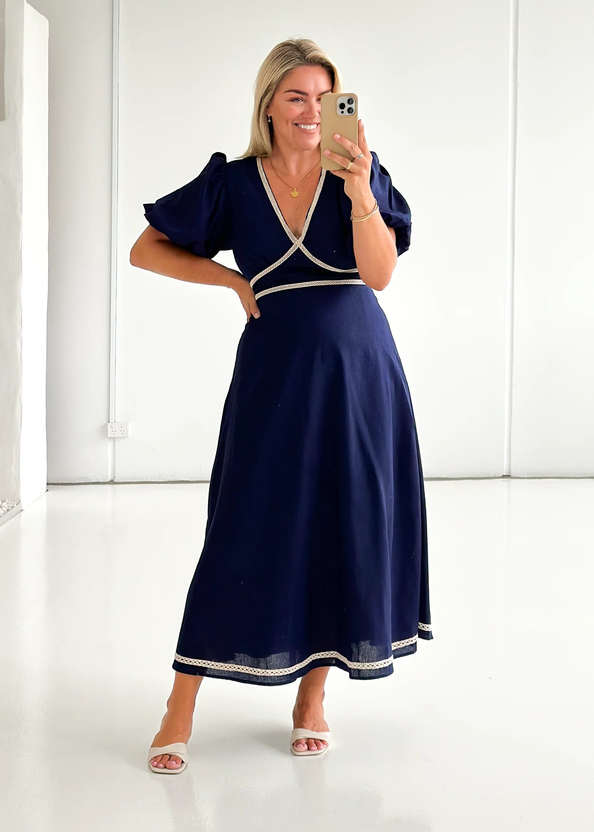 Ellodie Maxi Dress - Navy - Image 4