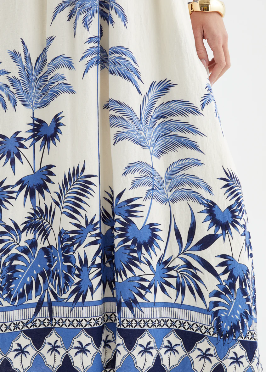 Emillina Maxi Dress - Azure Palms - Image 9