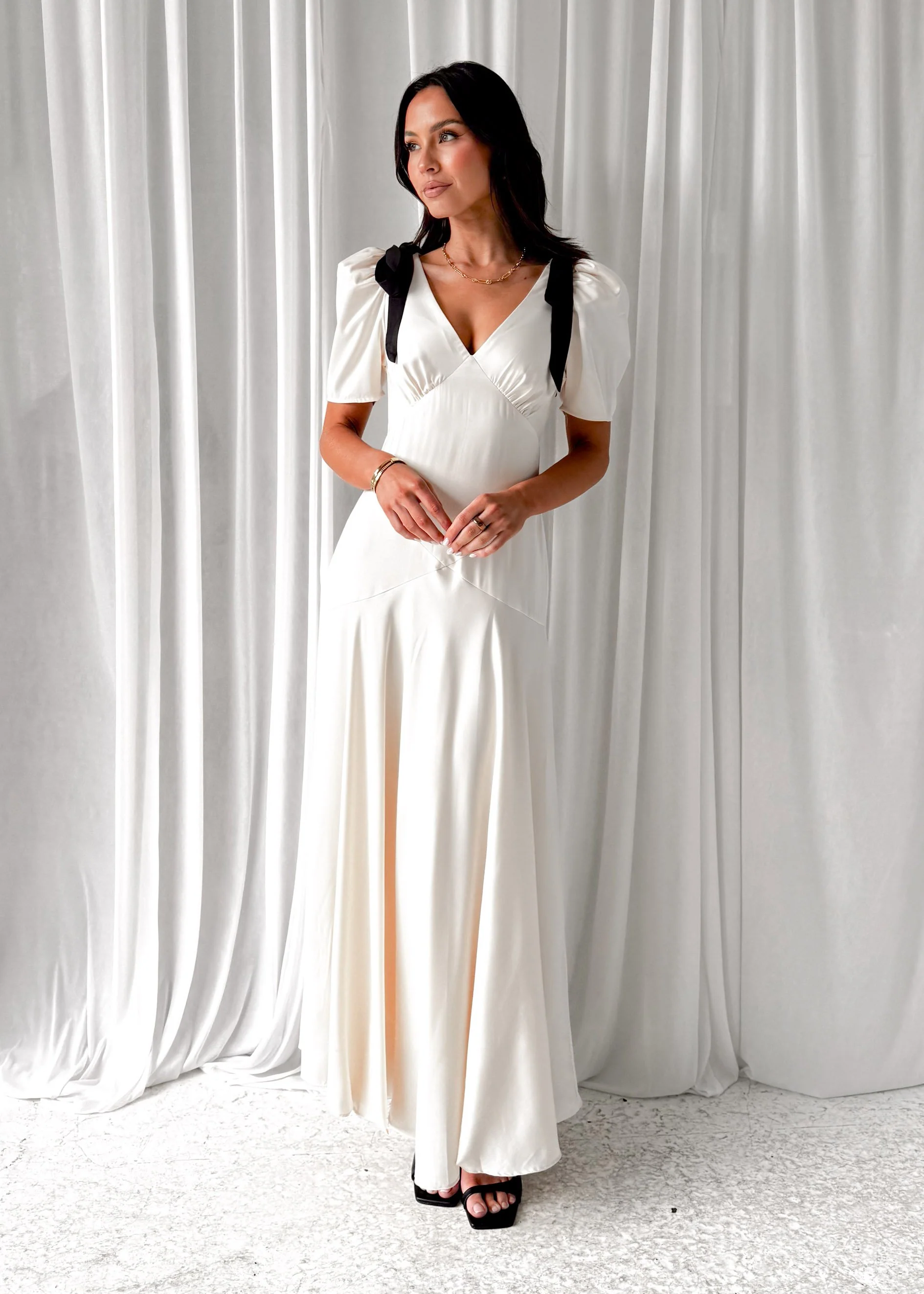 Ettara Maxi Dress - Cream - Image 3