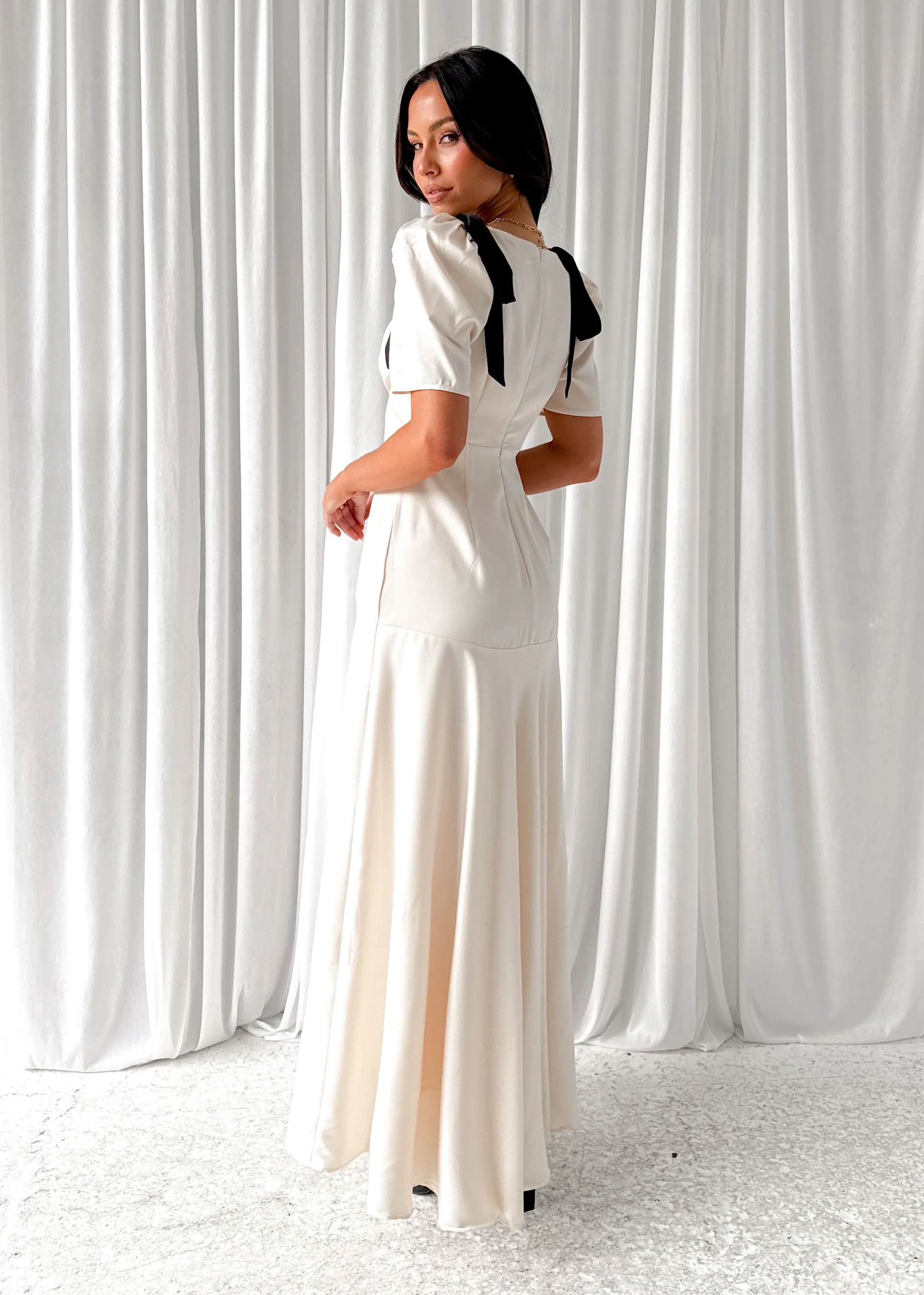 Ettara Maxi Dress - Cream - Image 5