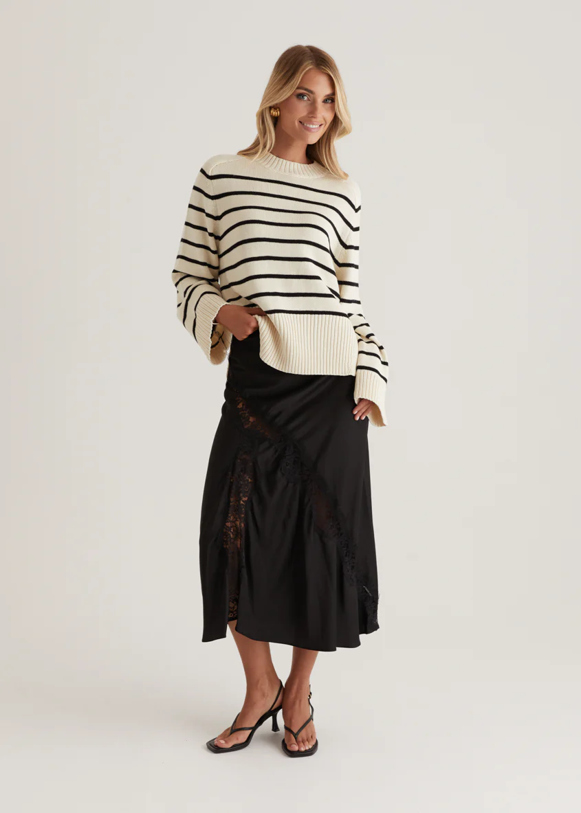 Eva Sweater - Navy Stripe - Image 2