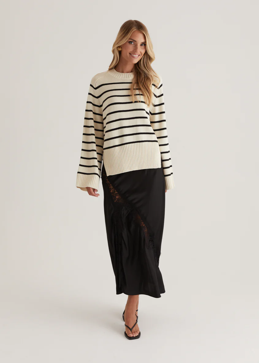 Eva Sweater - Navy Stripe - Image 8
