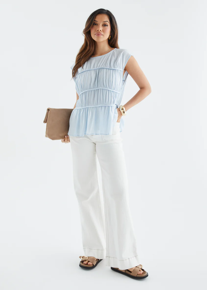 Evangelia Top - Sky Blue - Image 2