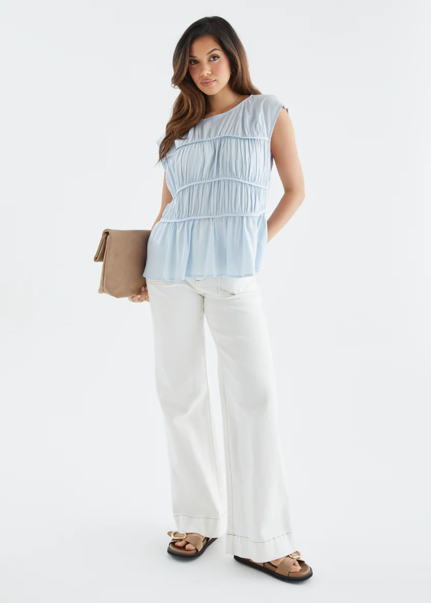 Evangelia Top - Sky Blue - Image 3