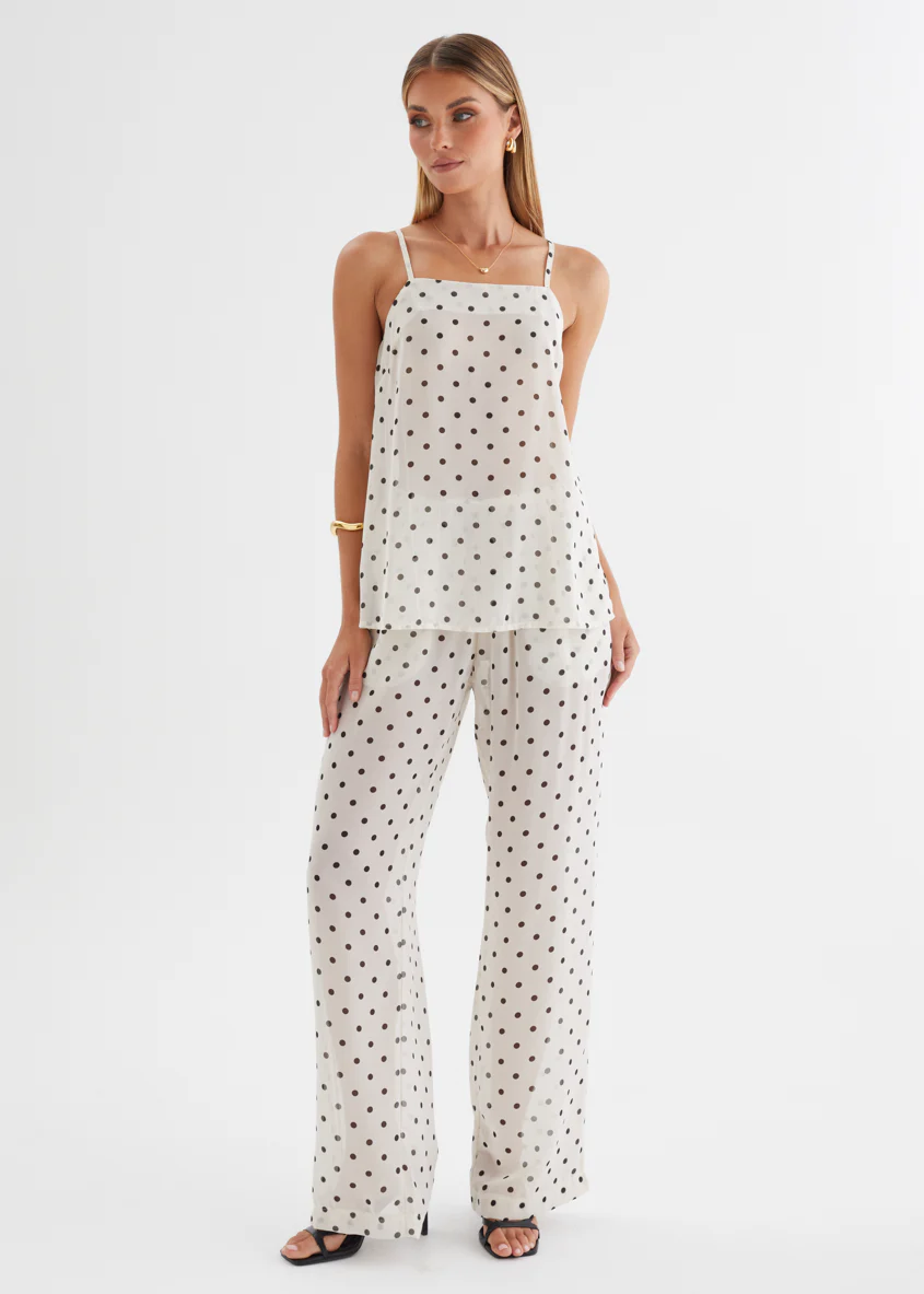 Felecia Pants - Beige Polka Dot - Image 2