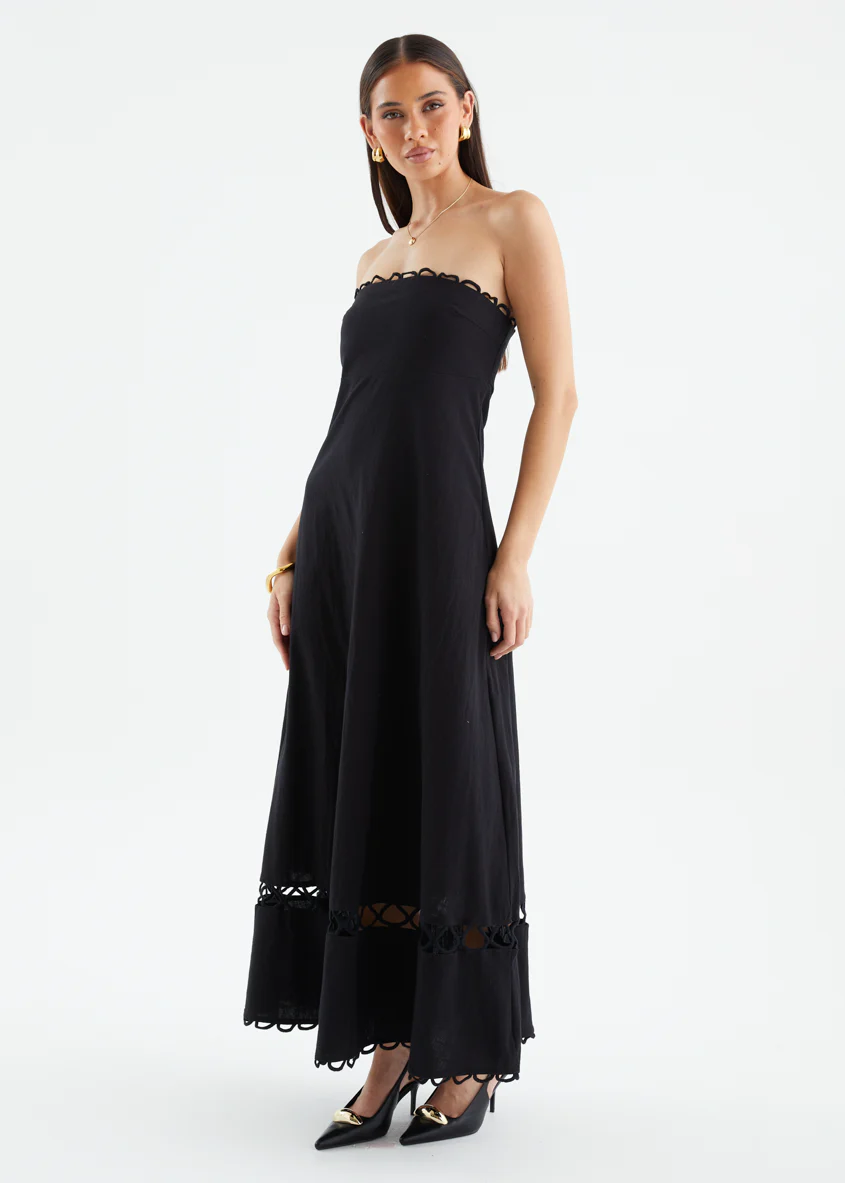 Fiorah Strapless Maxi Dress - Black - Image 7