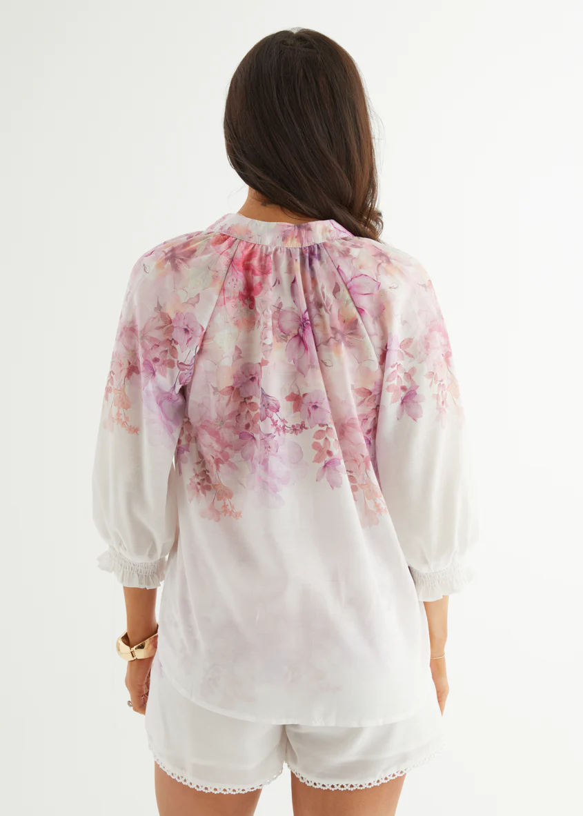 Gillia Blouse - Pink Flowers - Image 8