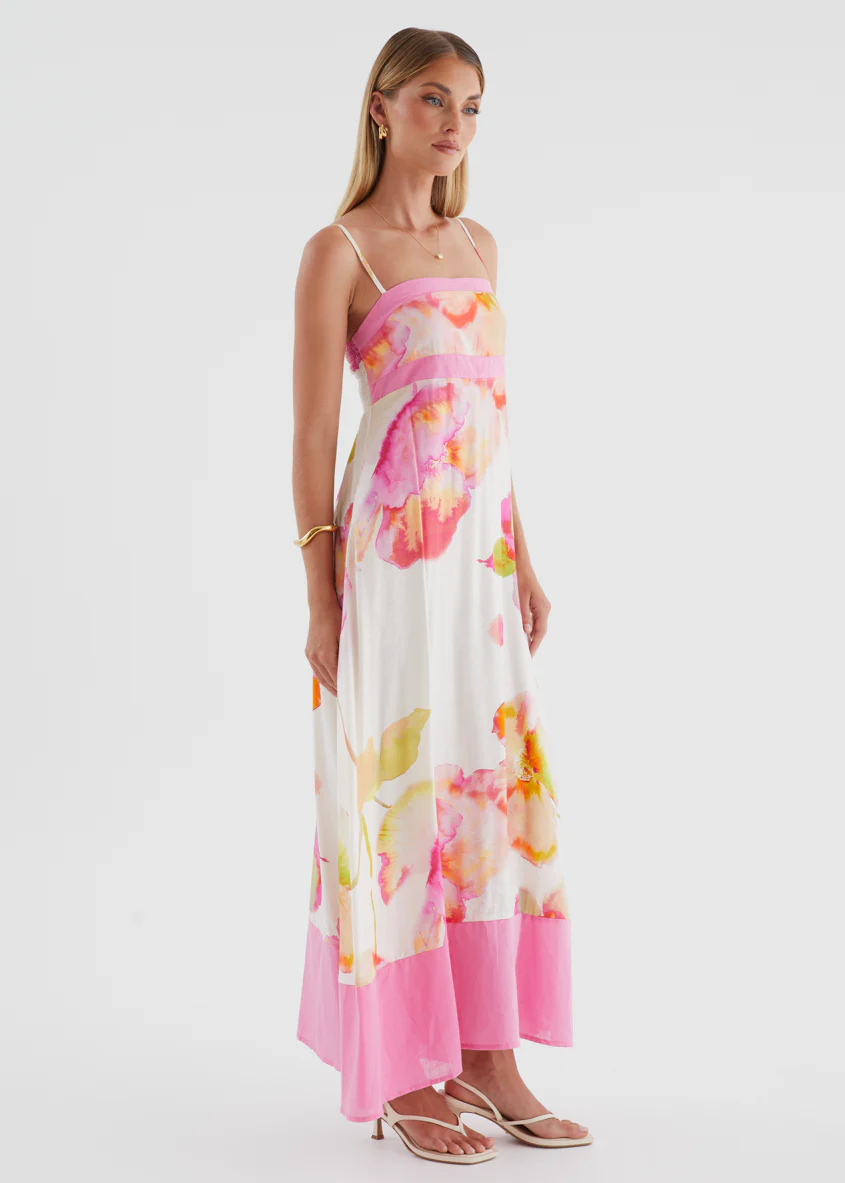 Givara Maxi Dress - Pink Floral - Image 6