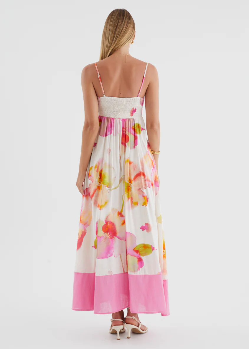 Givara Maxi Dress - Pink Floral - Image 7
