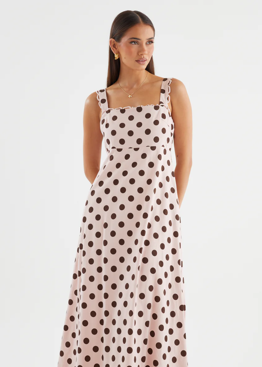 Grayce Maxi Dress - Blush Polka - Image 5