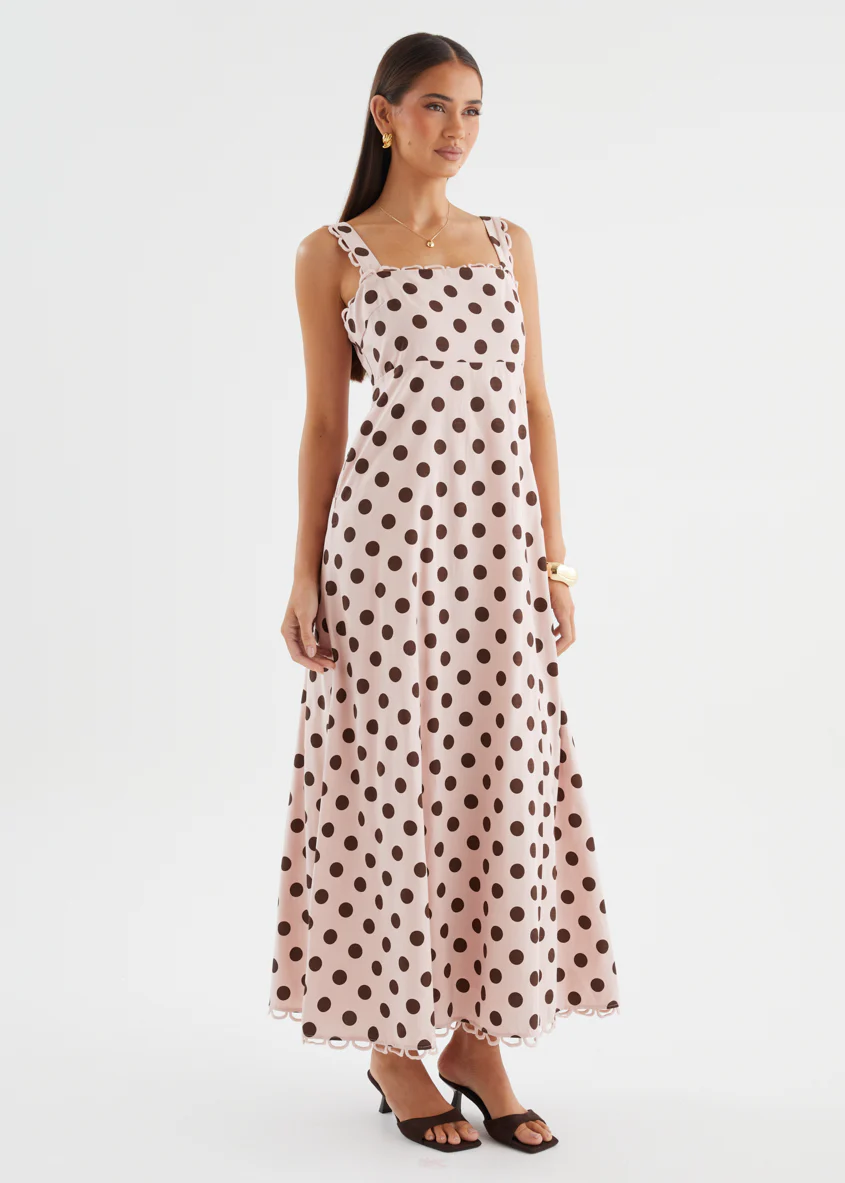 Grayce Maxi Dress - Blush Polka - Image 8