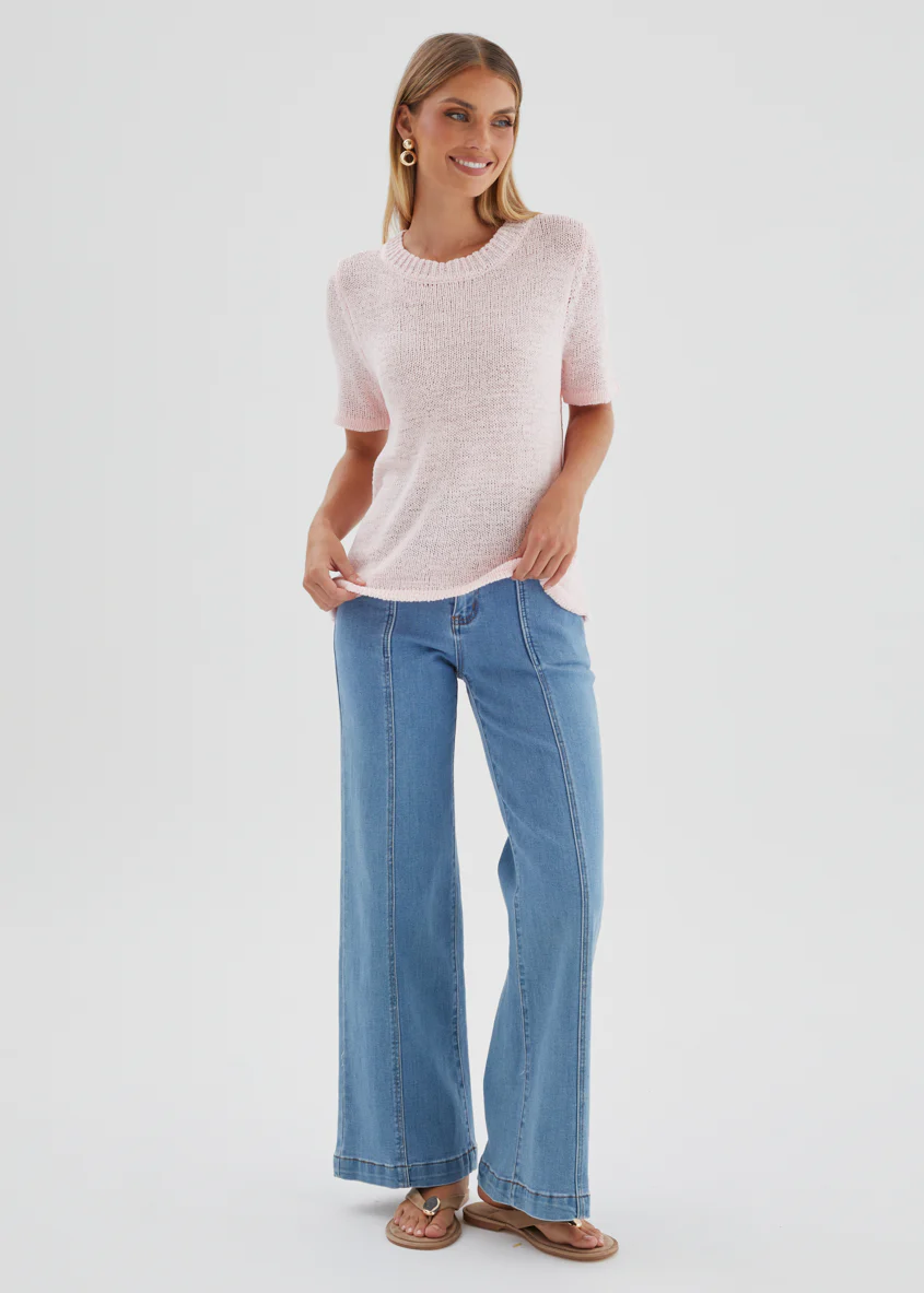 Halle Knit Top - Blush - Image 2