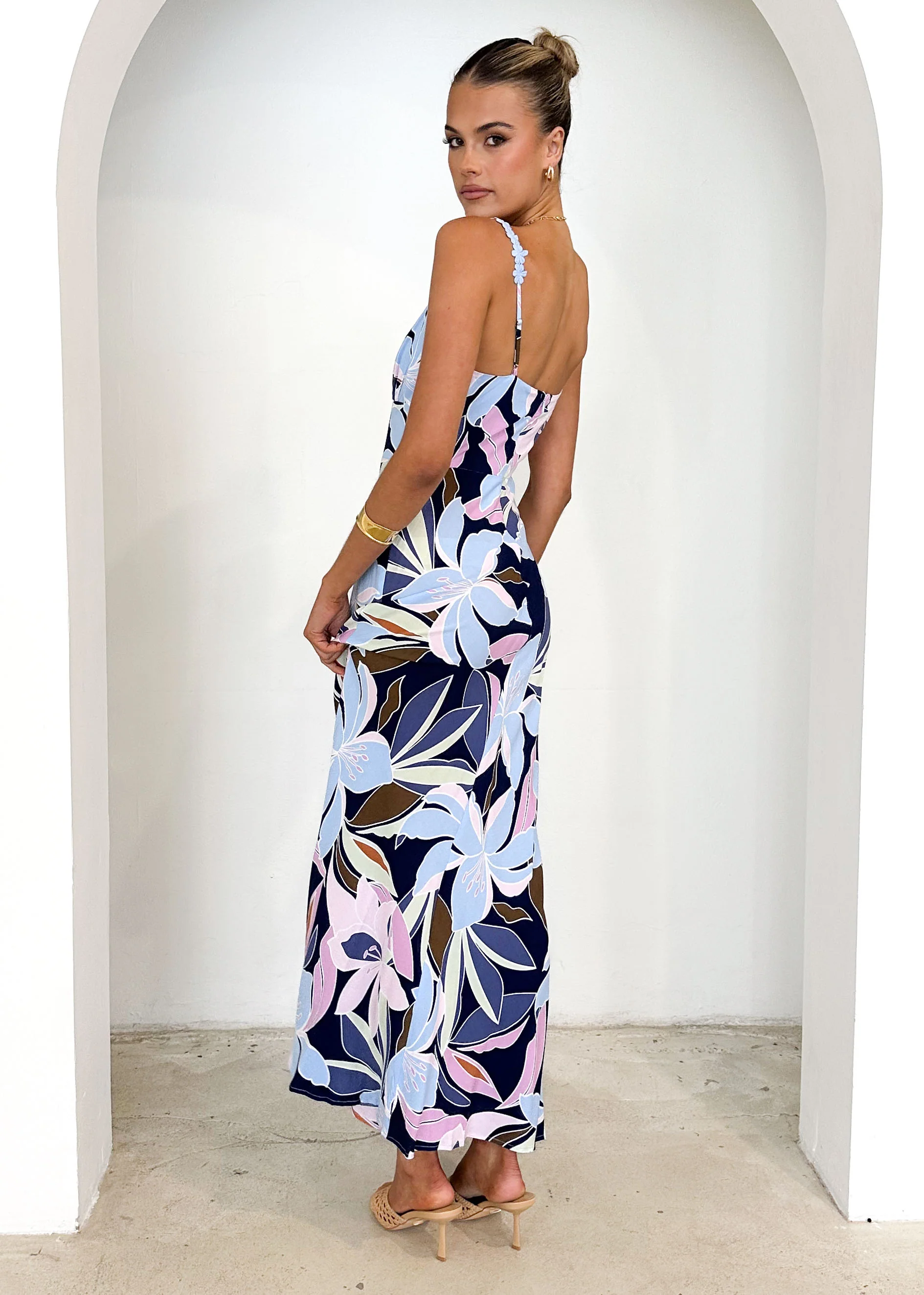 Halo Maxi Dress - Blue Flowers - Image 5