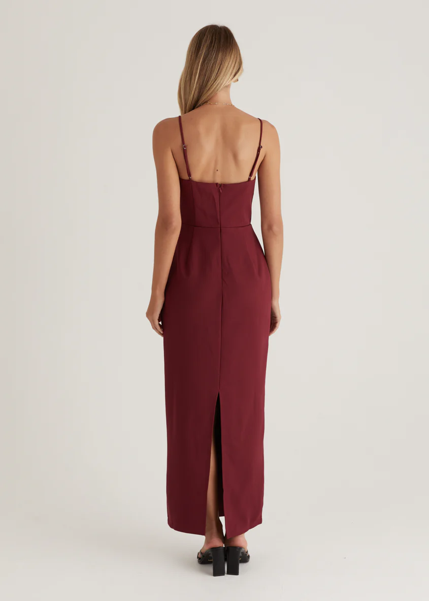 Hansel Maxi Dress - Wine - Image 12