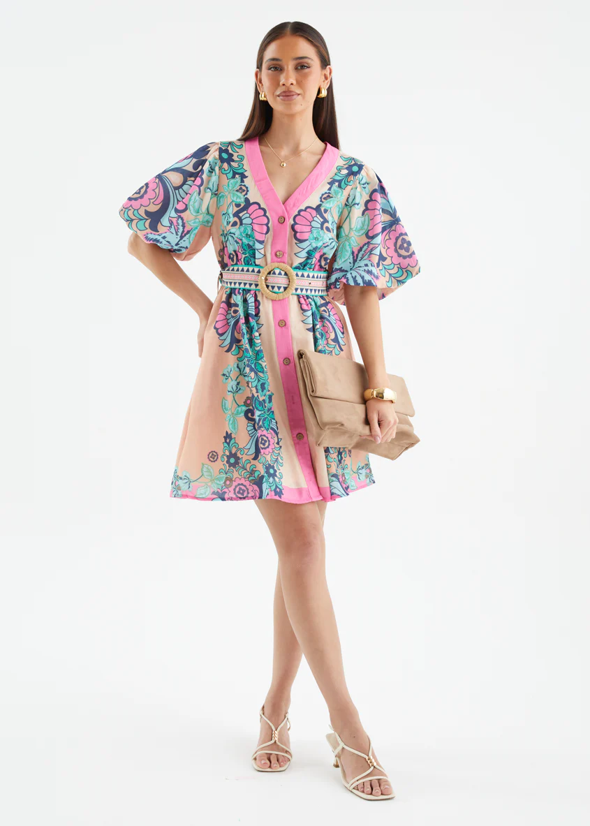 Harietta Dress - Baja Pink - Image 4